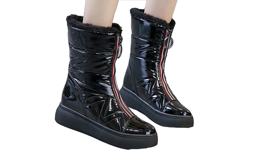 Image 7: Women's Zip Front Snow Boots