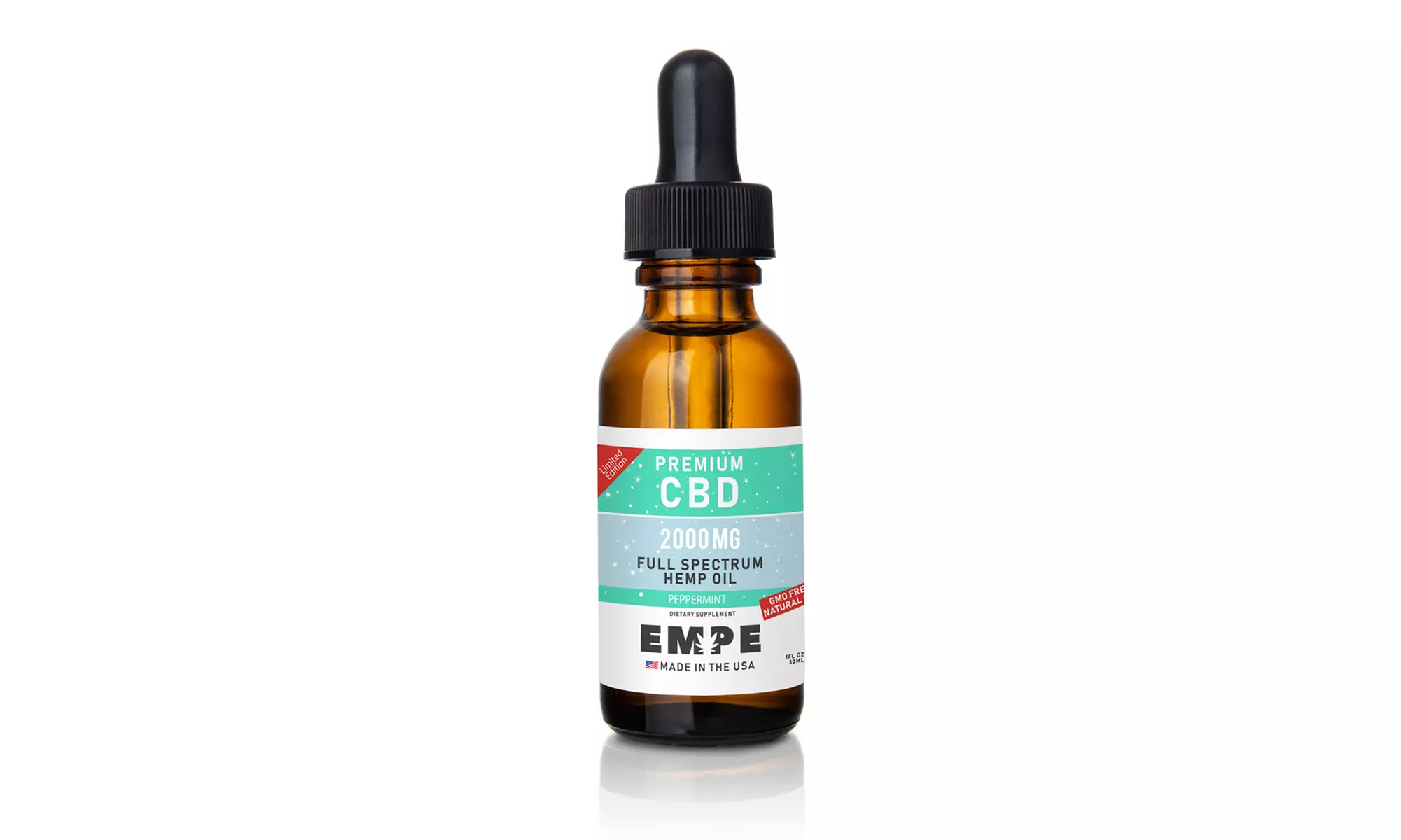Organic Peppermint Flavored CBD Oil Tinctures from Empe USA (150mg-2000mg) - Second Medium