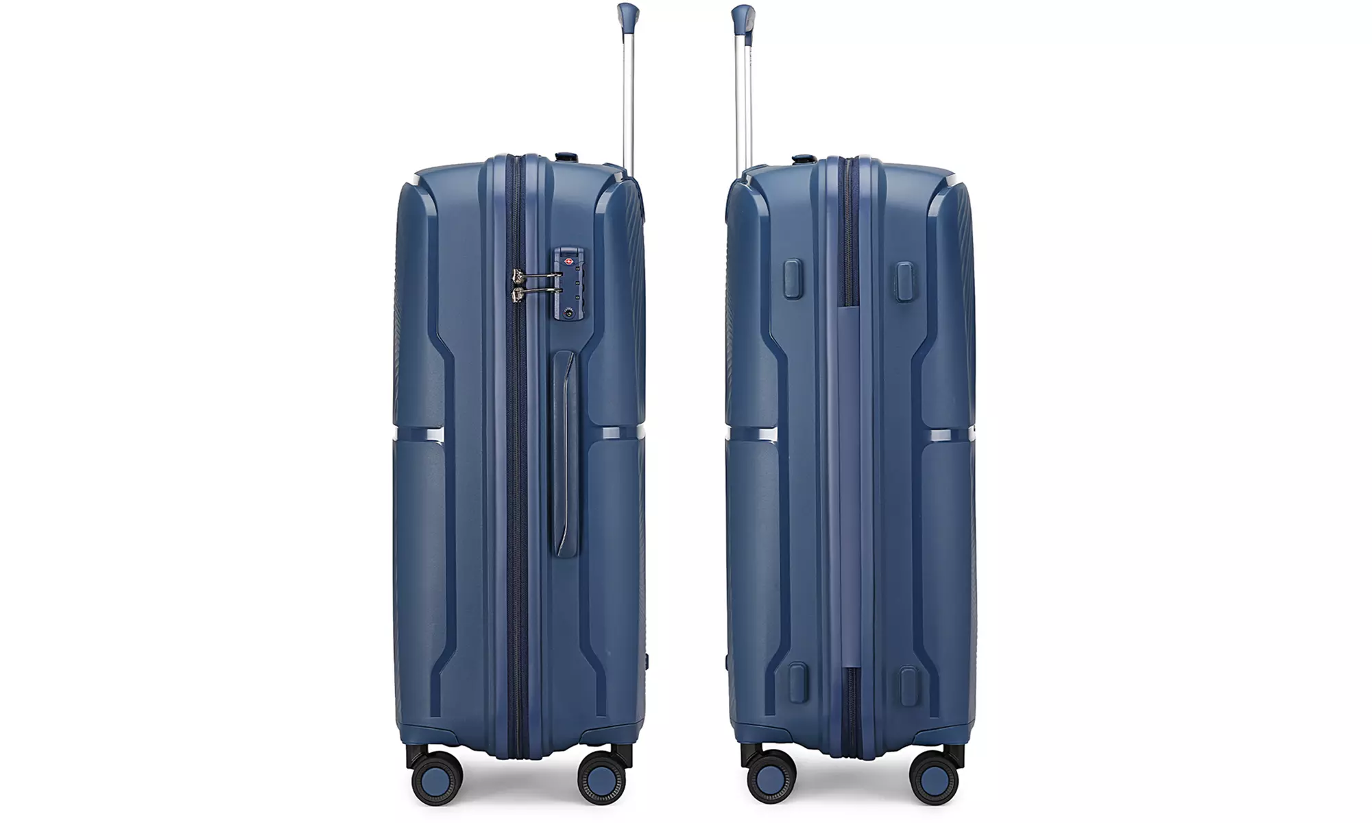 Maleta de ruedas rígida British Traveller con diseño ondulado