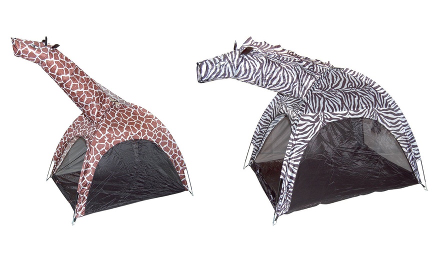 Image 1: Animal Pop-Up Play Tent