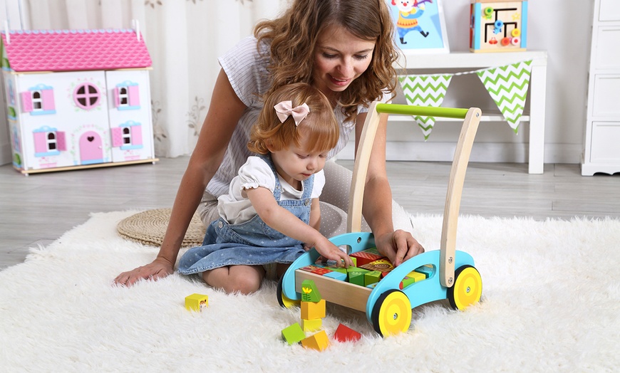 Image 2: Wooden Baby Walker