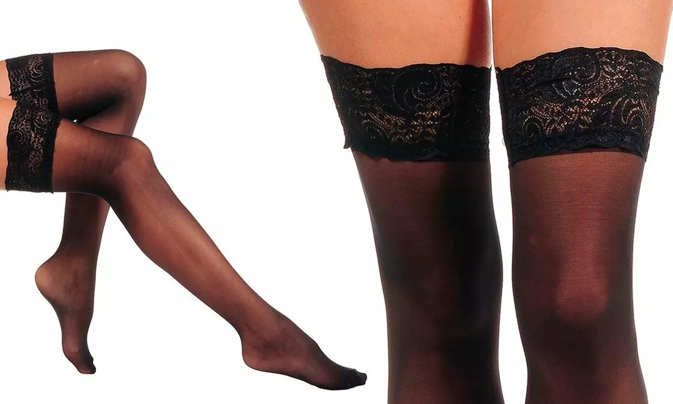 Body en dentelle + bas Astrid - Second Medium