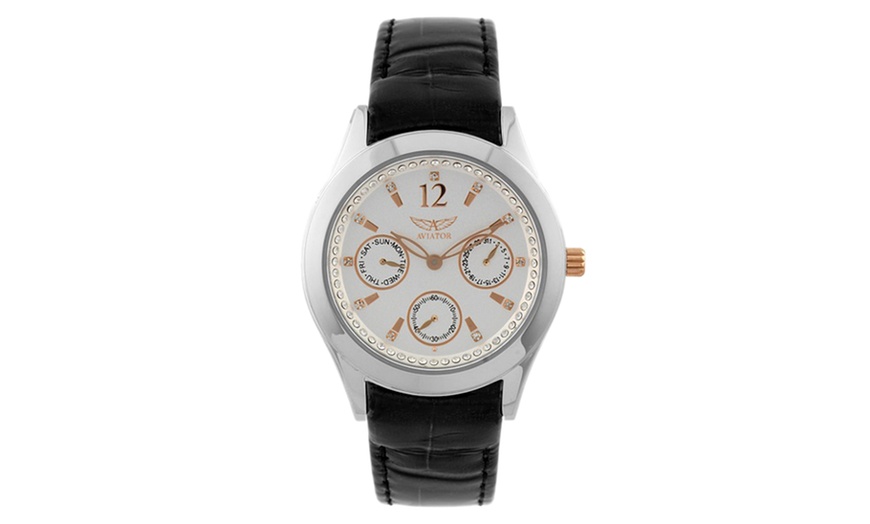 Image 8: Women's Aviator Watch