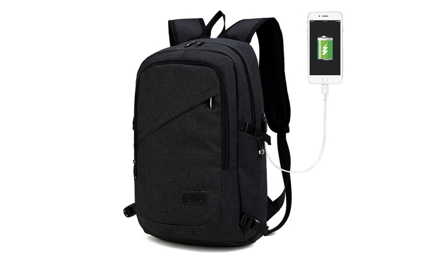 Image 2: Kono Rucksack mit USB-Ladeanschluss