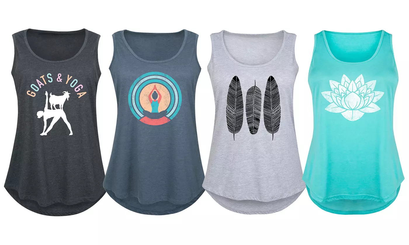 Instant Message Women's Plus Size Boho Yoga Tanks - Primary Image