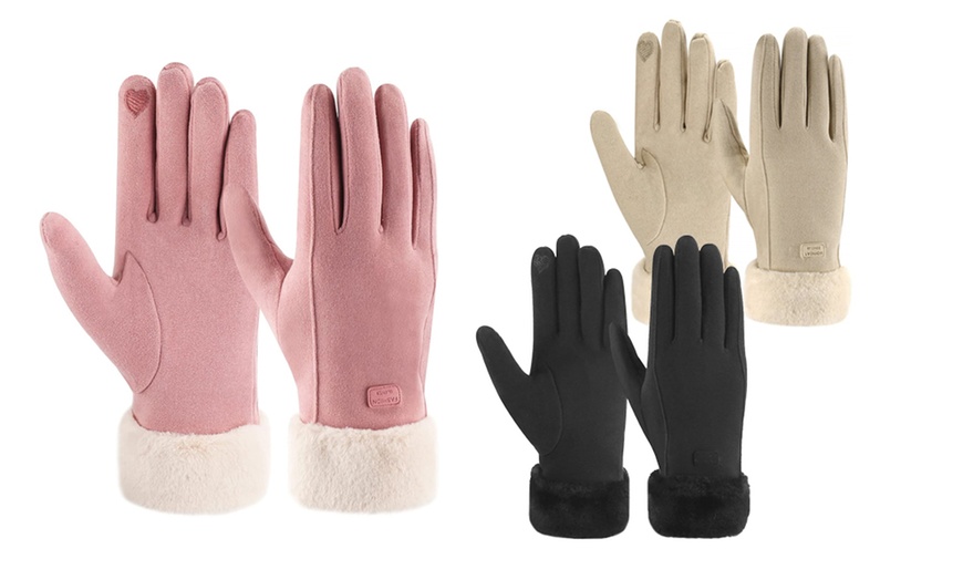 Image 1: 1 ou 2 paires de gants pour femmes avec fonction tactile