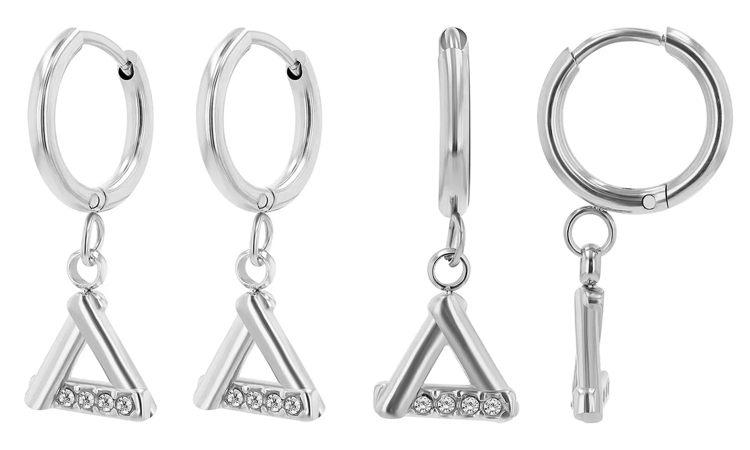 Akzent EDS Creolen mit Anhänger nach Wahl in Gold oder Silber