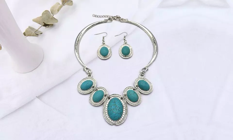 One Turquoise Collar-Style Necklace Set from Novadab (83% Off) - Primary Image