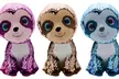 1 ou 2 peluches magiques motif paresseux à sequins 25 cm - Second Medium