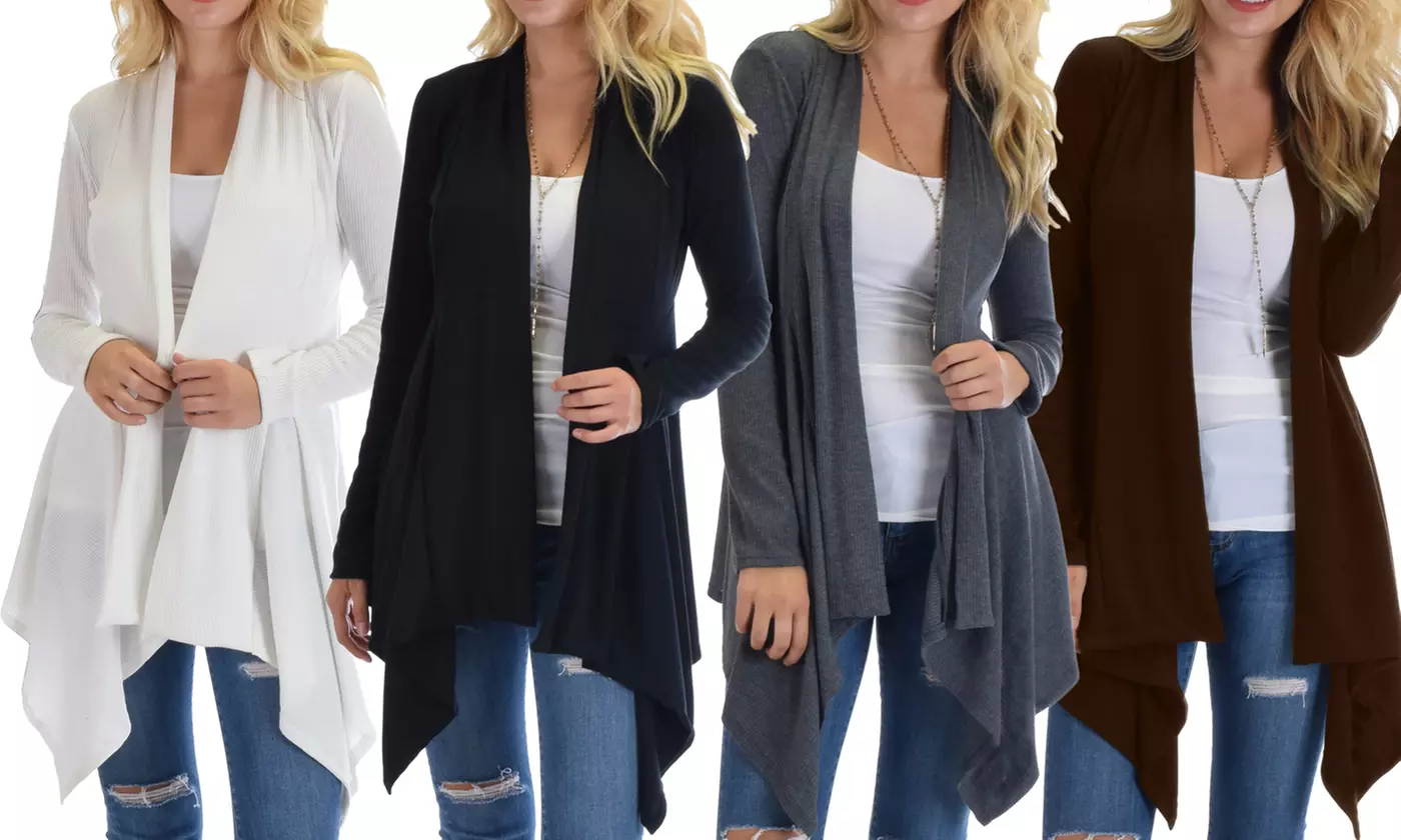 Lyss Loo Simply Amazing Ribbed Cardigan. Plus Sizes Available. - Primary Image