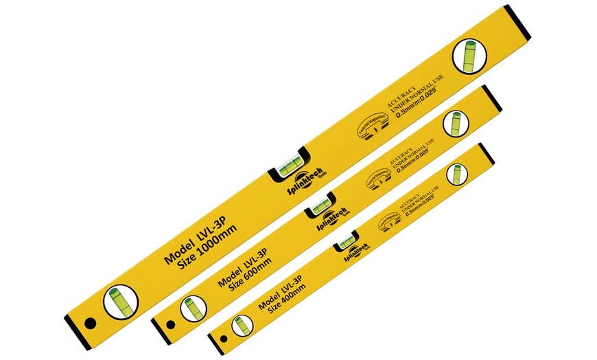 Image 1: Three-Piece Spirit Level Set