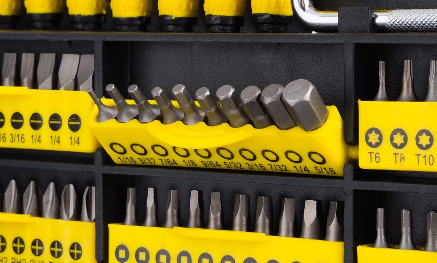 Image 3: 100-Piece Screwdriver Set with Storage Stand