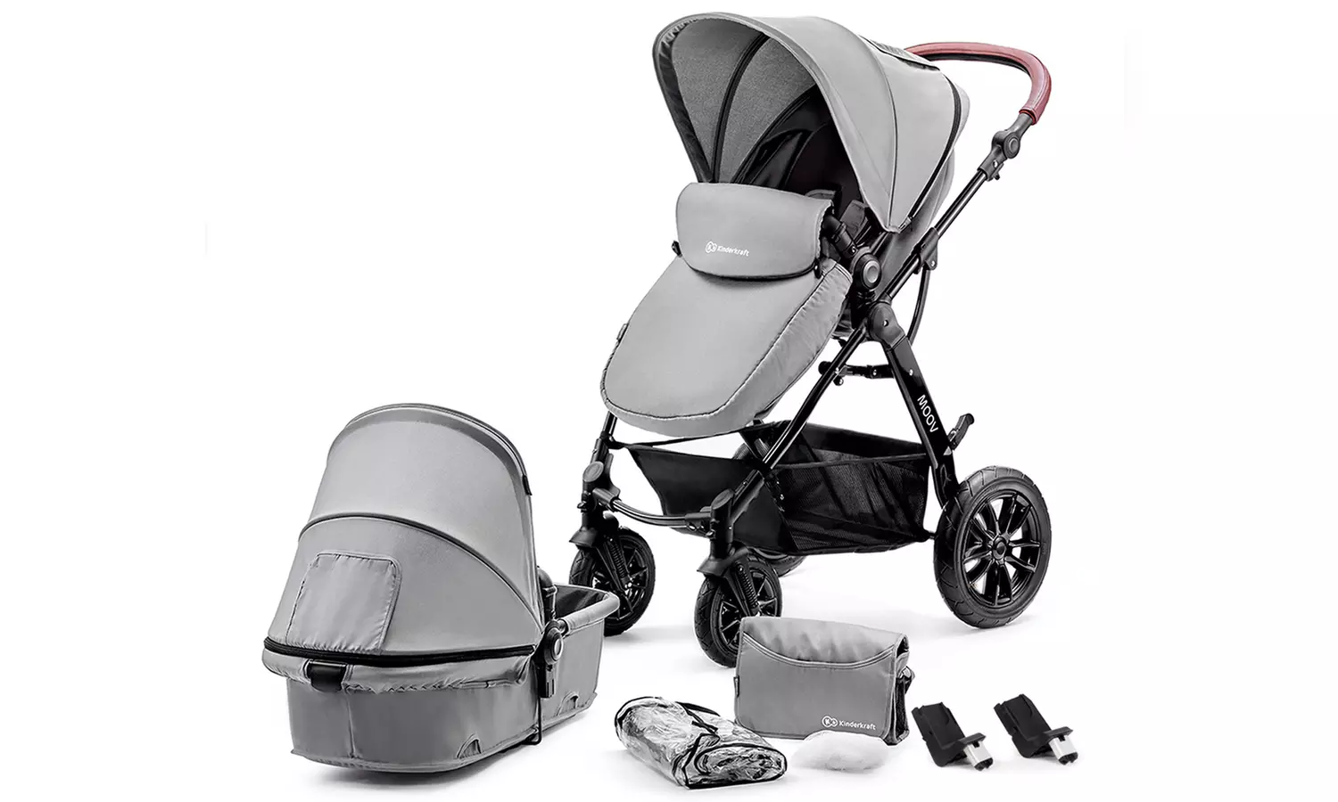 KinderKraft 3-in-1 Kinderwagen MOOV in Grau, Schwarz oder Navy - Primary Image