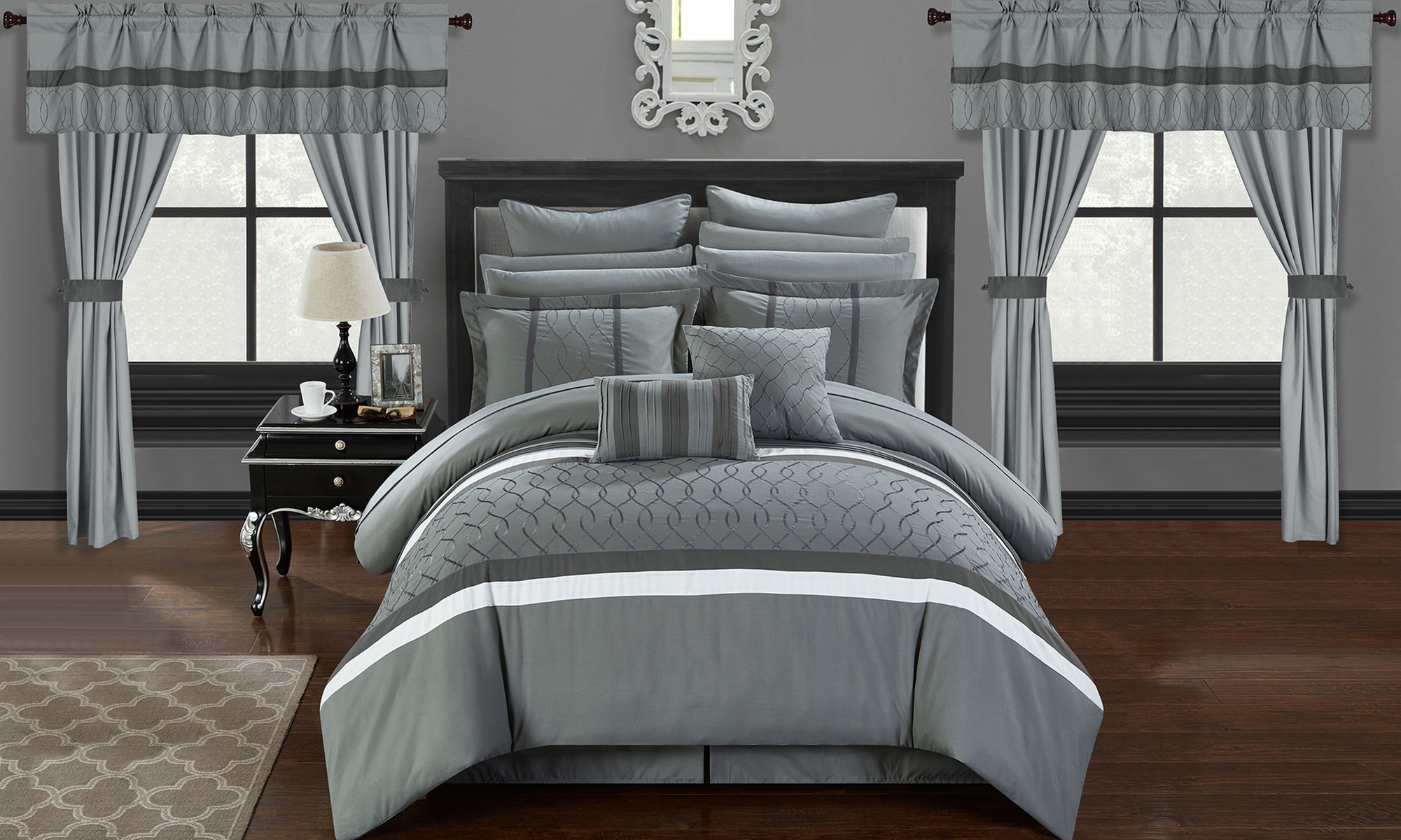 Chic Home Topaz Complete Bedroom-in-a-Bag Comforter Set (24-Piece) - Primary Image
