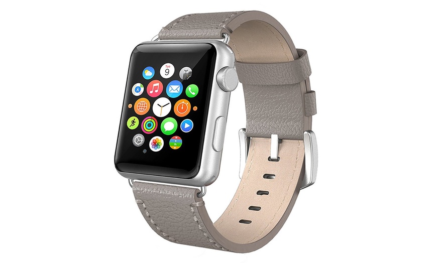 Image 5: Leather Strap for Apple Watch