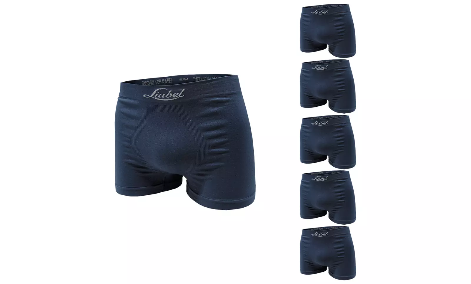 Lot de 6 boxers ou slips Liabel en microfibre sans couture