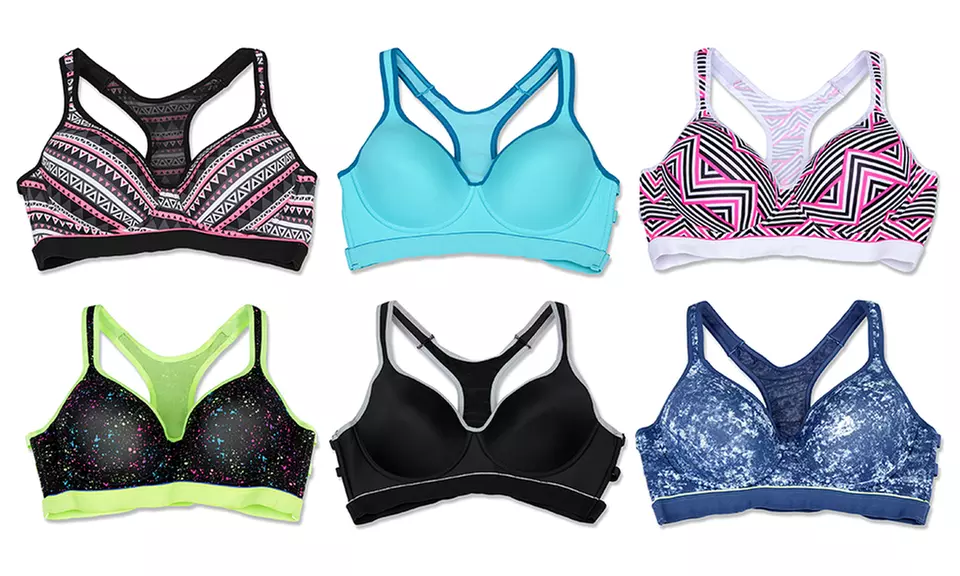 Women's Assorted Racerback Sports Bras (6-Pack) - Primary Image