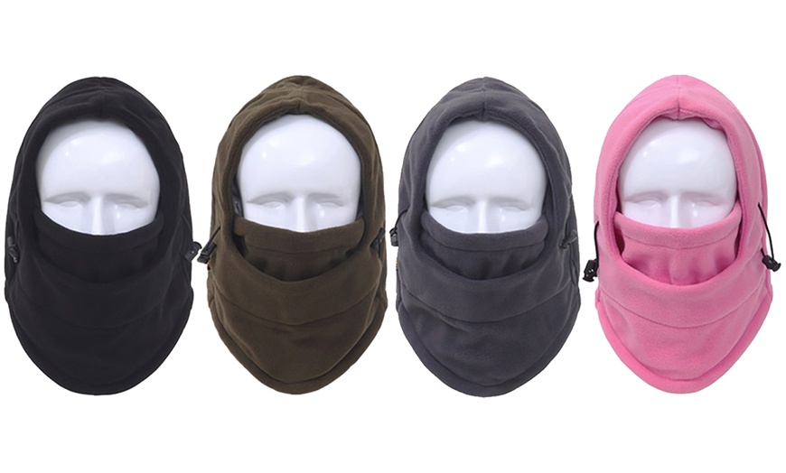 Image 20: Six-in-One Winter Thermal Fleece Hat