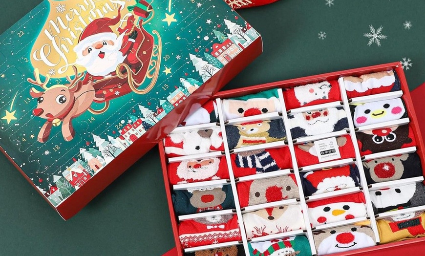 Image 5: 24 days Christmas Sock Advent Calendar