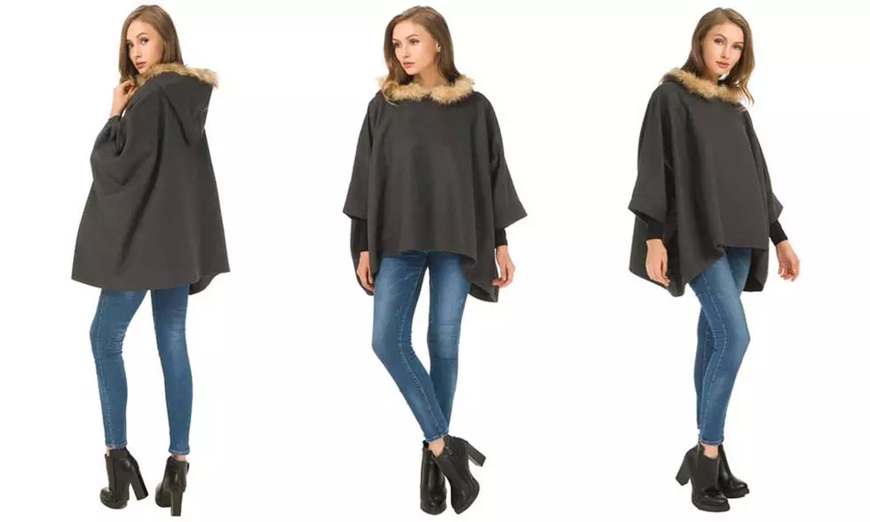 Veste Poncho pour femme Adria en laine mélangée, marque Balotti - Second Medium