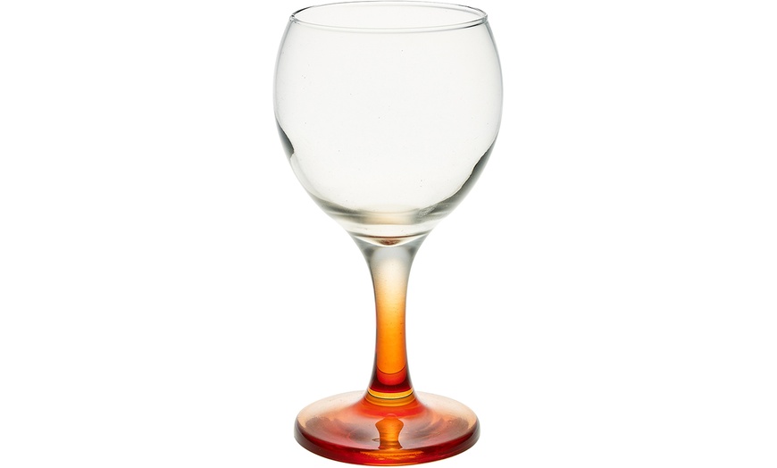 Image 7: Six or Twelve Coloured Stem Wine Glasses