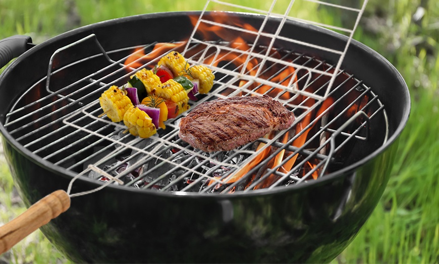 Image 2: BBQ Grill with Wooden Handle