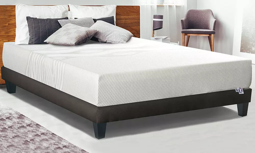 Matelas Fresh Wave hybride à mémoire de forme et gel frais, 7 zones de confort, déhoussable, livraison offerte - Primary Image