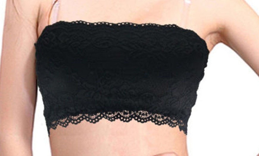 Image 2: Bandeau-BHs mit Spitze