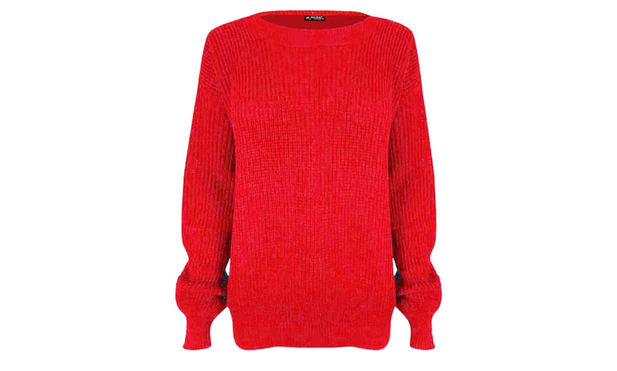 Image 5: Chunky Knit Oversized Baggy Jumper