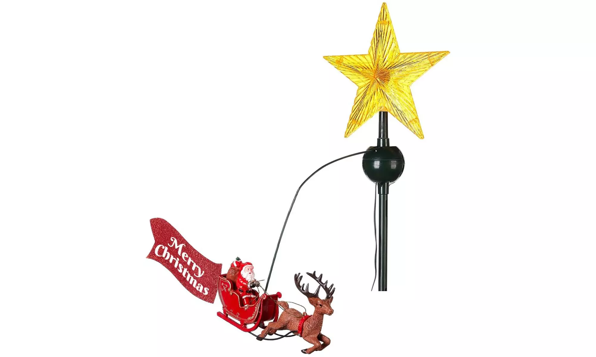 Weihnachtliche Szene mit Musik und Beleuchtung