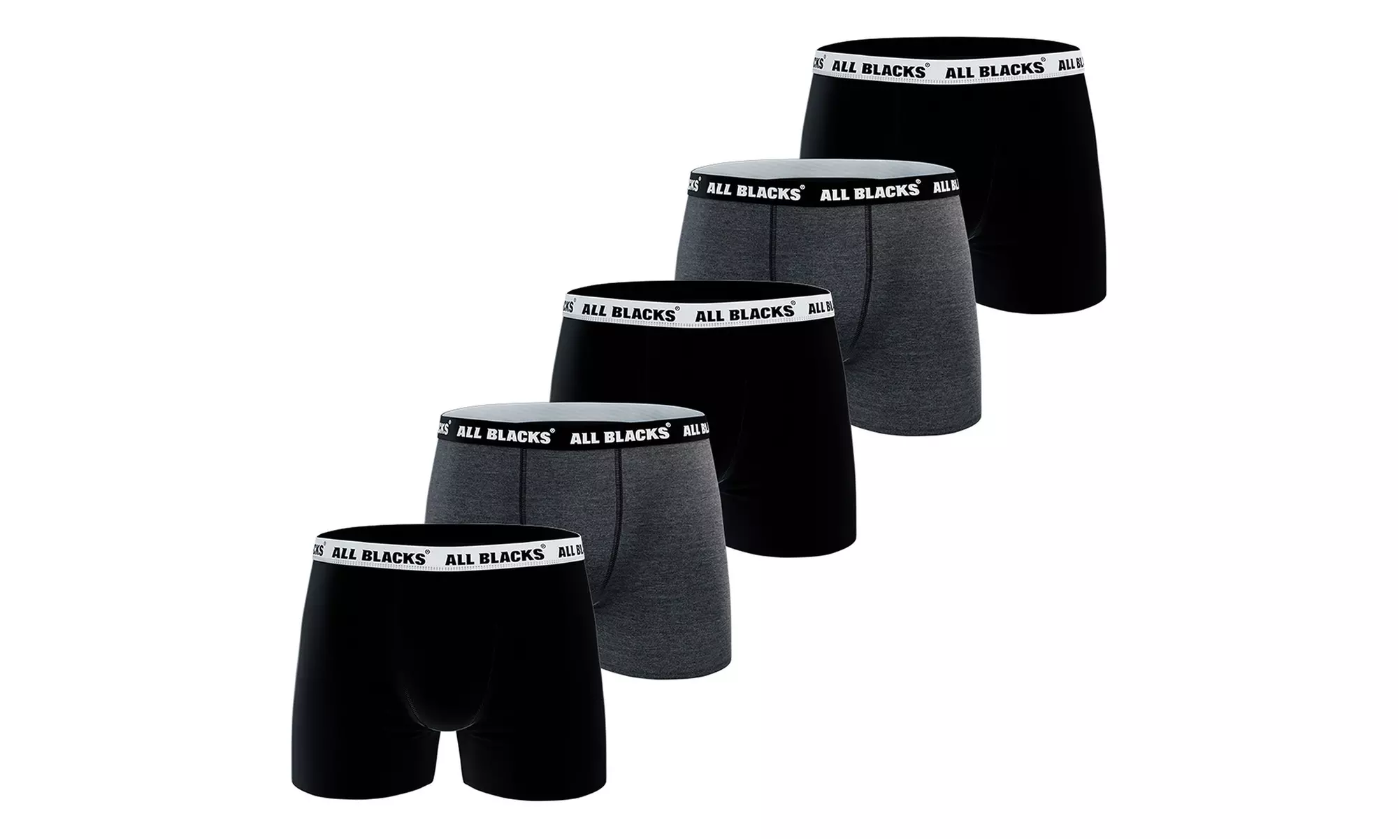 Lot de 3, 4 ou 5 boxers en coton pour hommes de la marque All Blacks - Primary Image