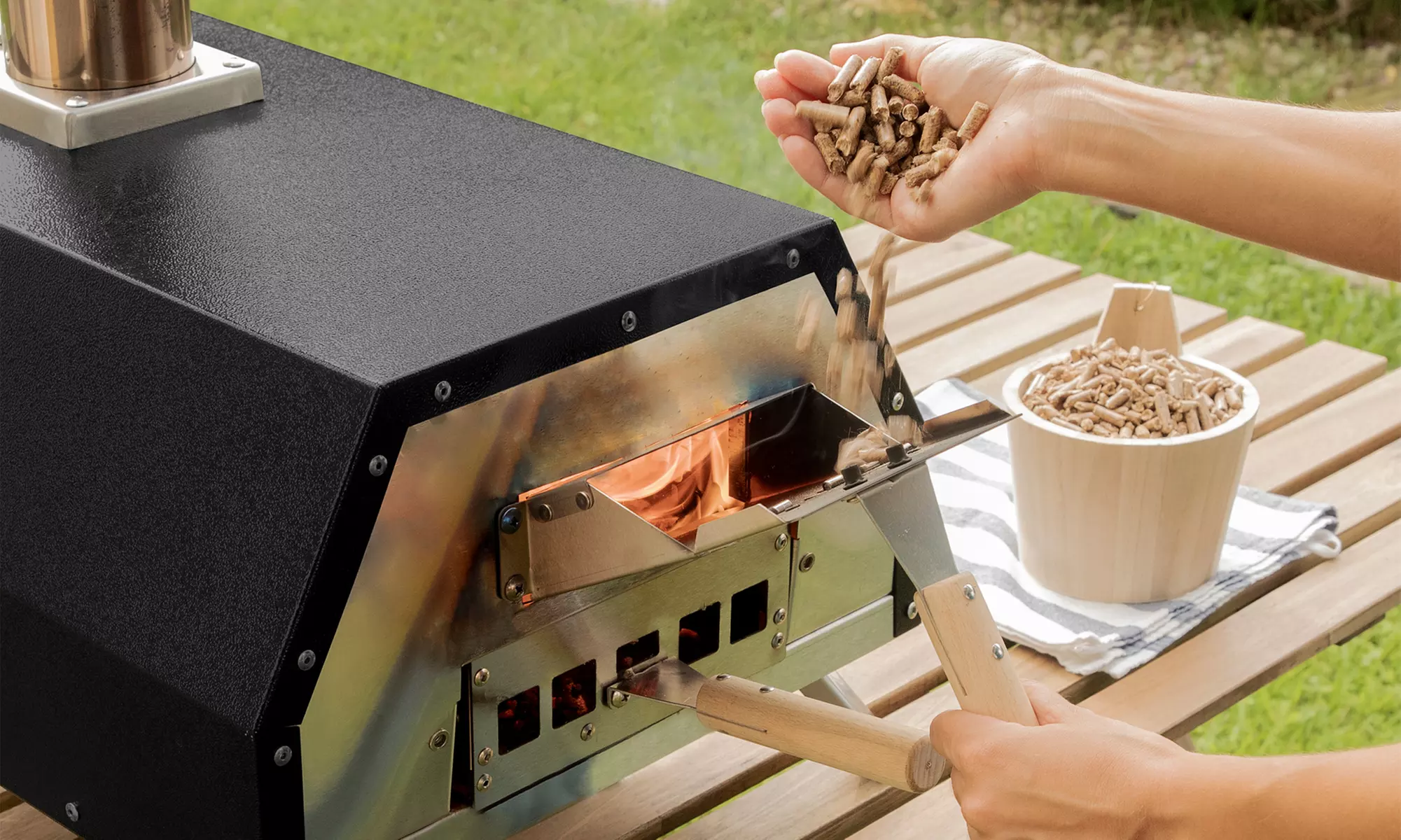 Horno de pellets para pizza, de Innovagoods