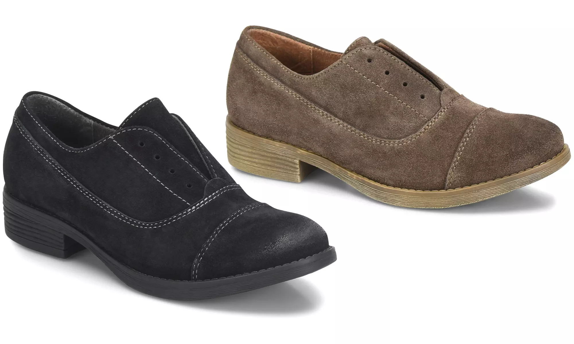 EuroSoft Tanya Women's Laceless Suede Oxfords - Primary Image