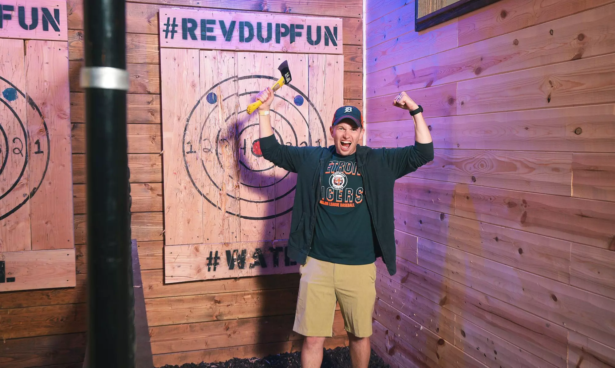 90-Minutes of Indoor Axe Throwing at Rev'd Up Fun (Up to 45% Off) - Primary Image