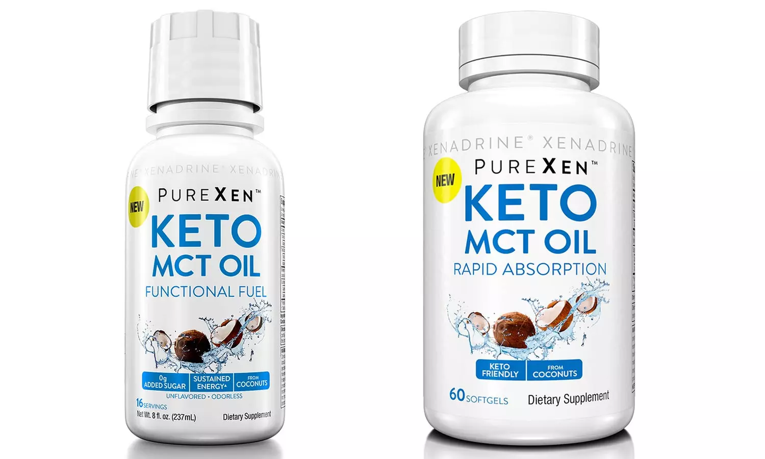 Xenadrine PureXen Keto MCT Pills (60-Count) and MCT Oil (8 Oz.) - Primary Image