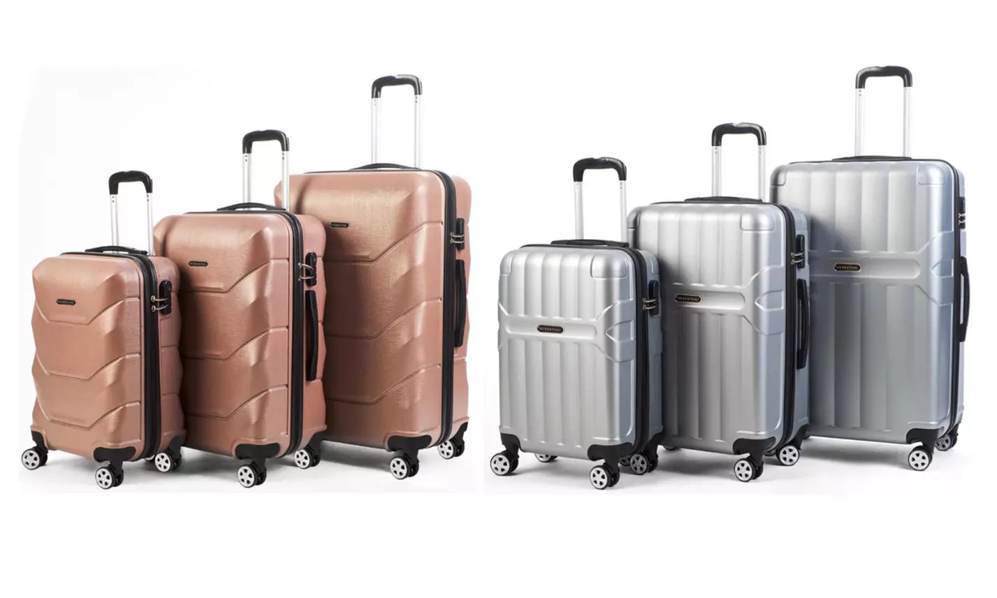 Set de 3 maletas de viaje con 4 ruedas y doble candado (envío gratuito) - Primary Image