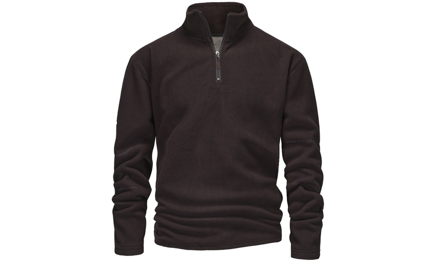 Image 4: Blu Apparel Men's 1/4 Zip Fleece Jumper