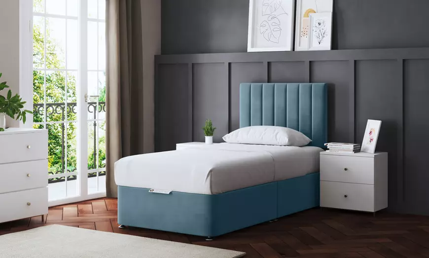Image 22: Amelia Panel Divan Bed with Optional 2 or 4 Drawers