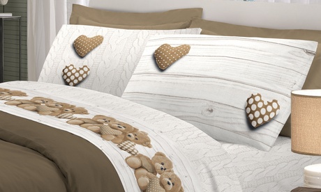 Completo lenzuola in flanella, disponibile in 3 dimensioni e 5 fantasie