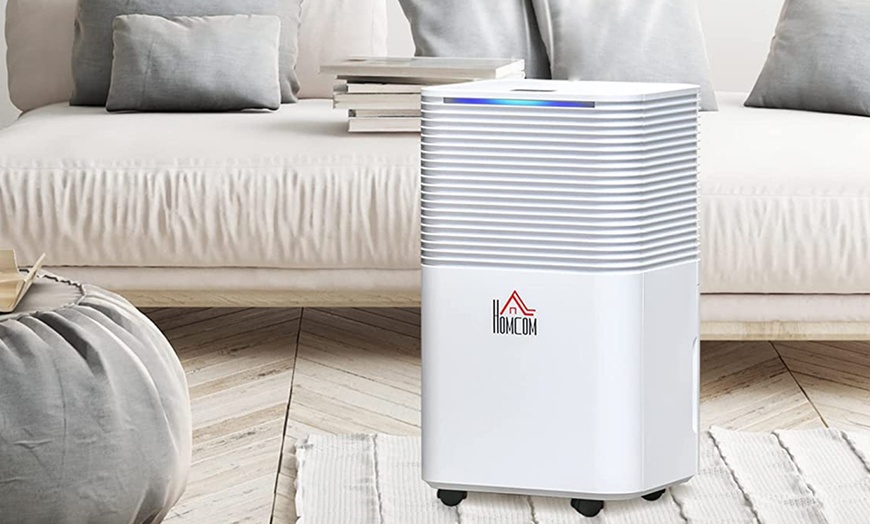 Image 1: HomCom Portable Quiet Dehumidifier