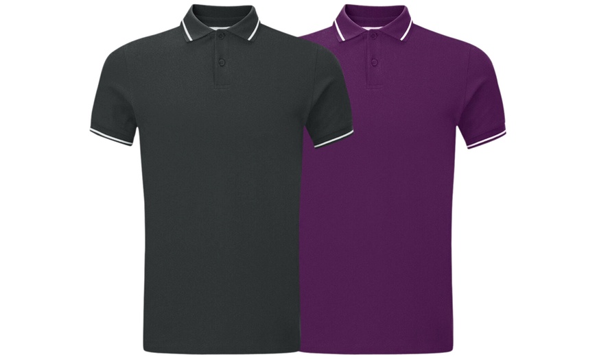 Image 8: Two Men's Collared Polo T-Shirts