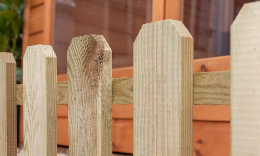 Image 4: 3-Pack of Timber Picket Fence 