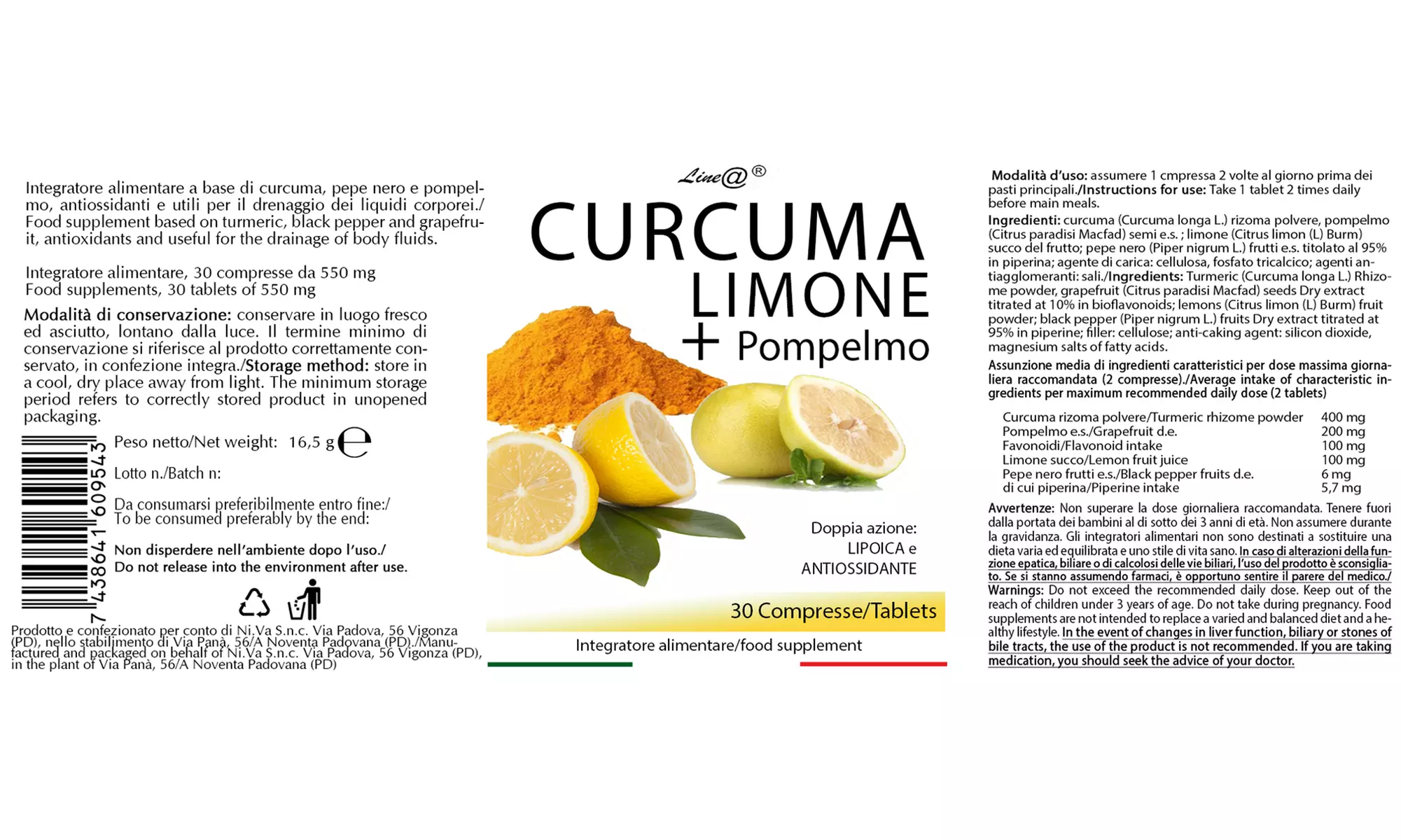 60,120,180,360 ou 720 comprimés Cure Minceur, Curcuma, Citron, Pamplemouse et Pipérine - Image 6
