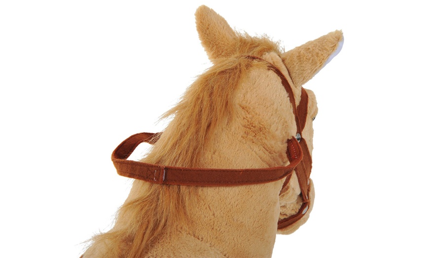 Image 14: Plush Sit-On Pony Toy