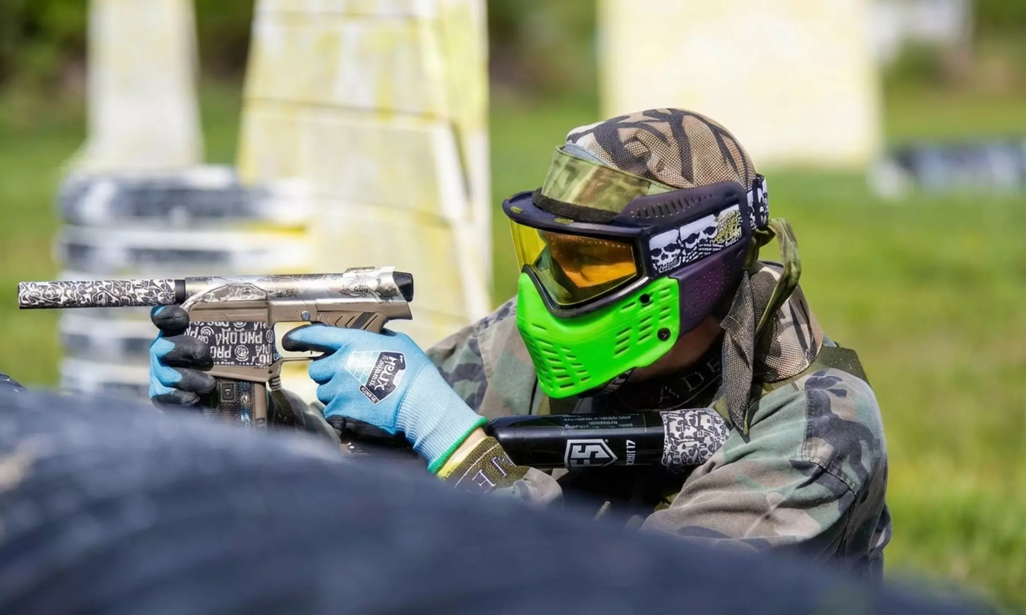 Full Day Paintball with Equipment for upto Ten People