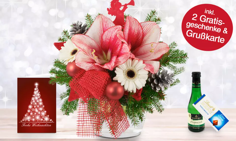 Weihnachtlicher Blumenstrauß