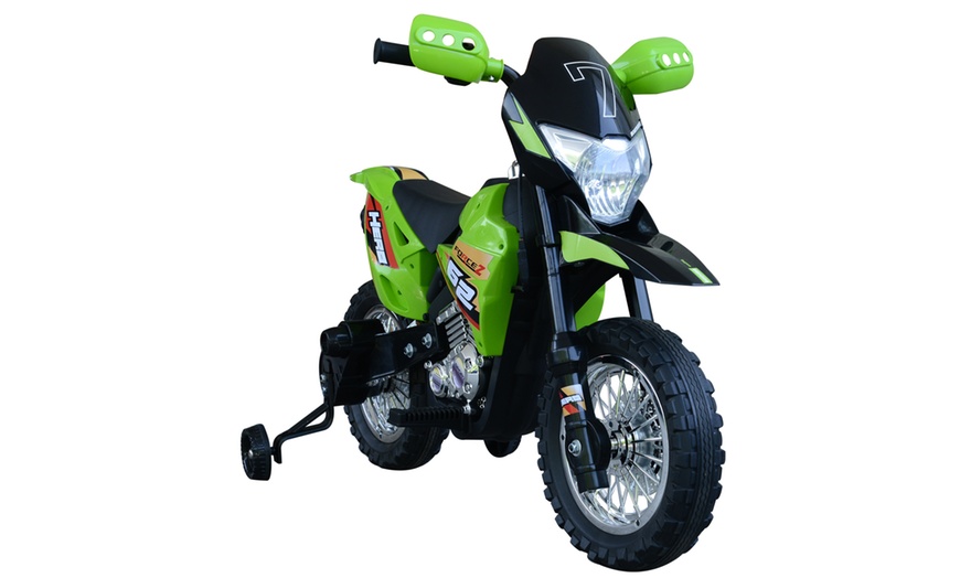 Image 2: HomCom Kids' Motorbike Ride-On Toy