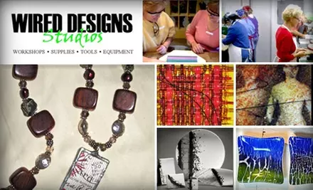 $67 for an Introductory Stained Glass, Glass Fusing, Jewelry Soldering, or BRONZclay Class at Wired Design Studios (Up to $135 Value) - Primary Image
