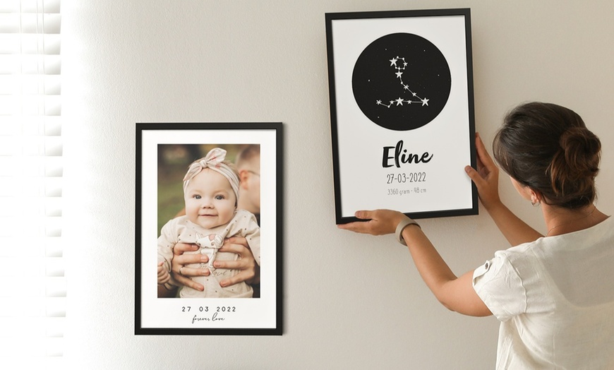 Image 1: Affiche de naissance personnalisable sur le site Hello Deco