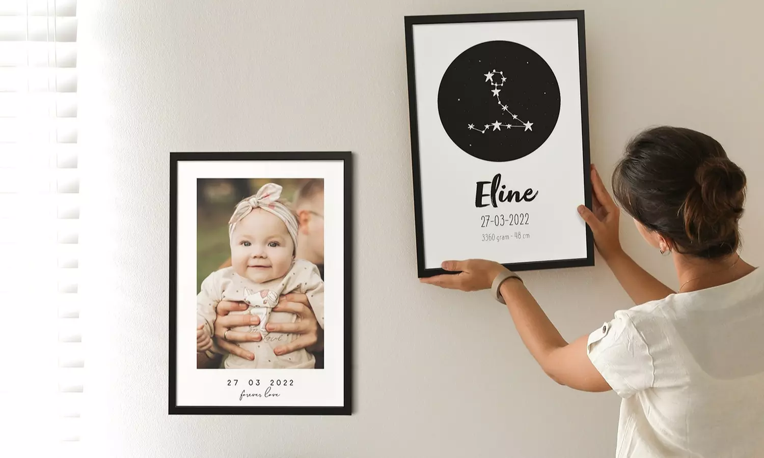 Affiche de naissance personnalisable sur le site Hello Deco